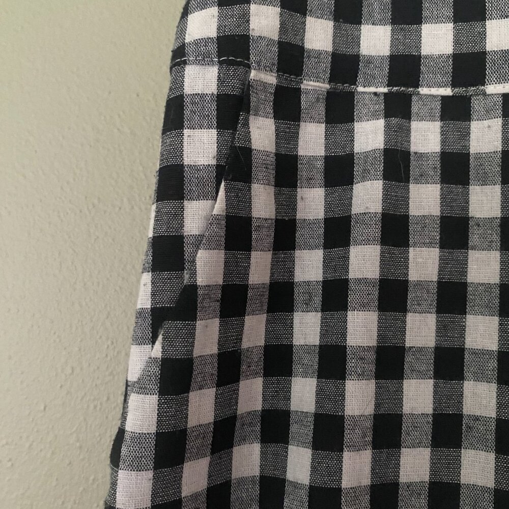 Mod Ref Gingham Overalls Size Medium - image 5